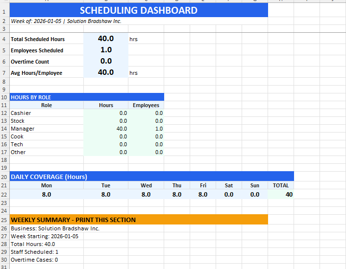 Staff Scheduling & Availability Planner - Screenshot 2
